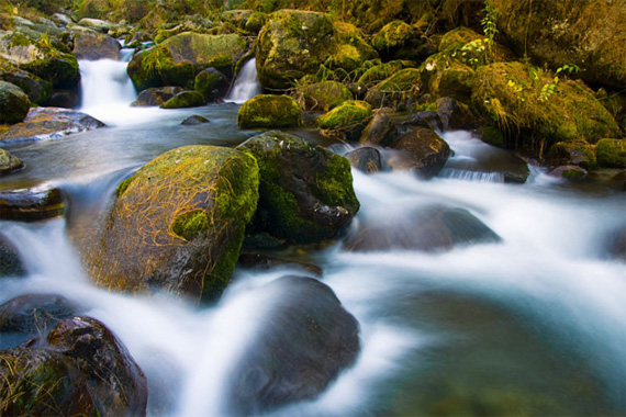 river photo using neutral density filter