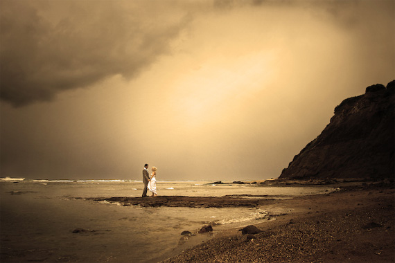 beach wedding photo