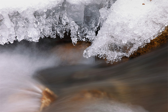 icy stream photography