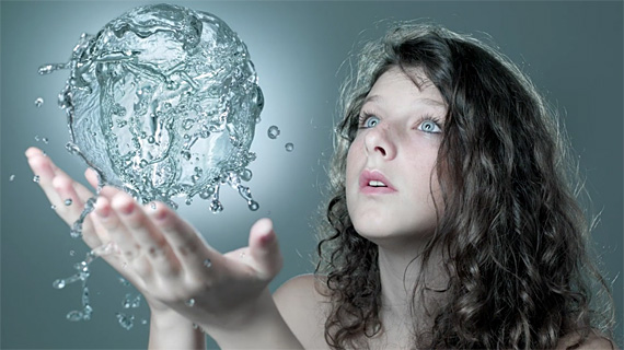 water sphere portrait