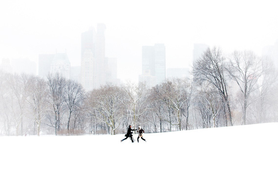 snow overcast conditions street image