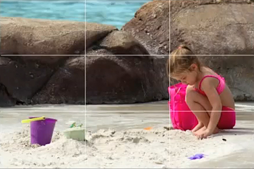 little girl at beach