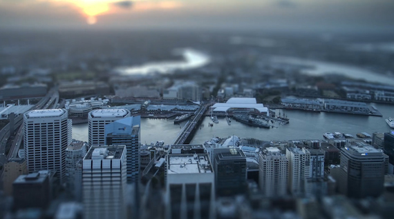 tilt-shift timelapse photography city