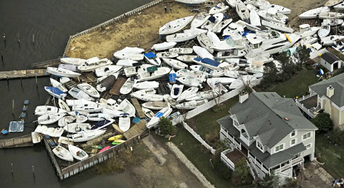 boats wrecked by storm