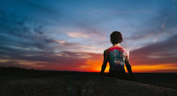 yoga photo shoot at Enchanted Rock, Texas