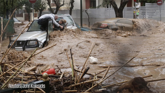 flood flooding athens greece chalandri 