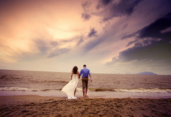 sunset wedding