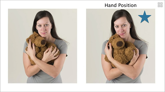 Hand position in portrait photography