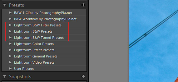 presets in lightroom