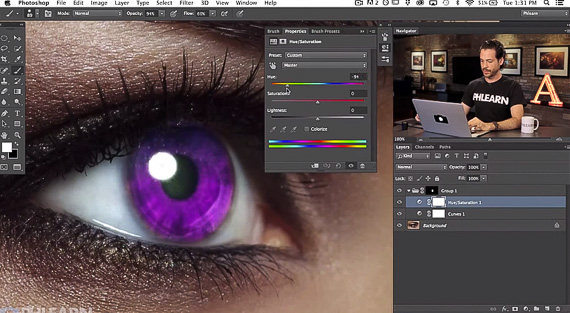 hue adjustment photoshop