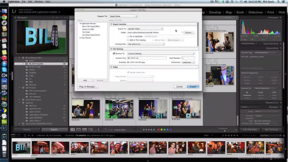 Image export in Lightroom