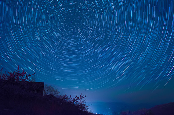 timelapse star trail