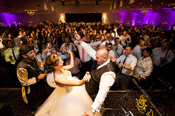 couple dancing at wedding reception