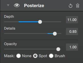 posterize control panel