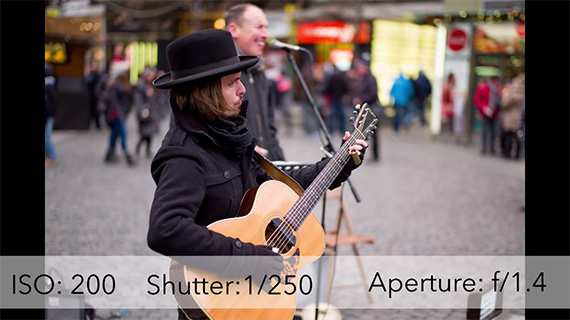 street photography with wide aperture lens