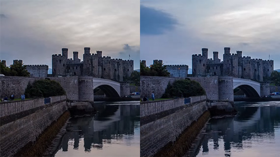 Exposure jerk in time-lapse sequence