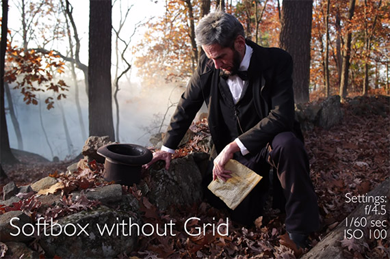 softbox portrait of abraham lincoln model