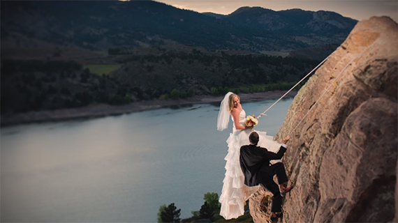 cliff-side wedding portraits