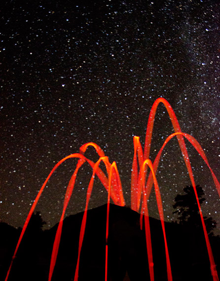 glow stick erupting volcano