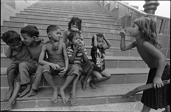 black and white photography of black kids
