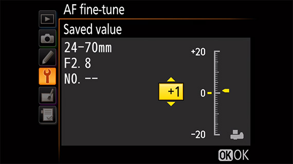 AF performance adjustment