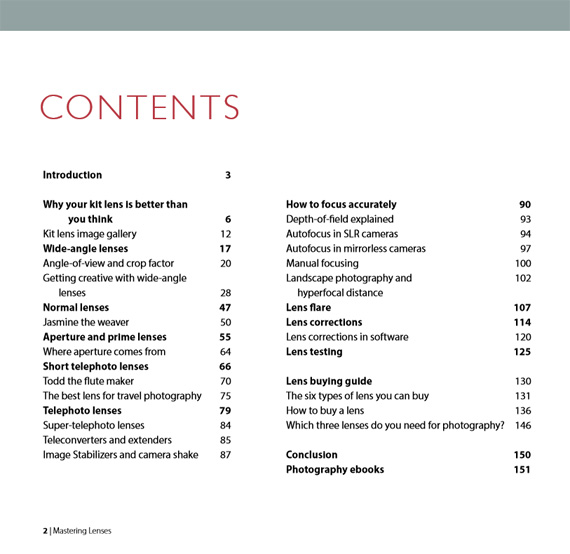 Mastering Lenses Table of Contents