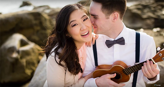 smile couple wedding photoshoot