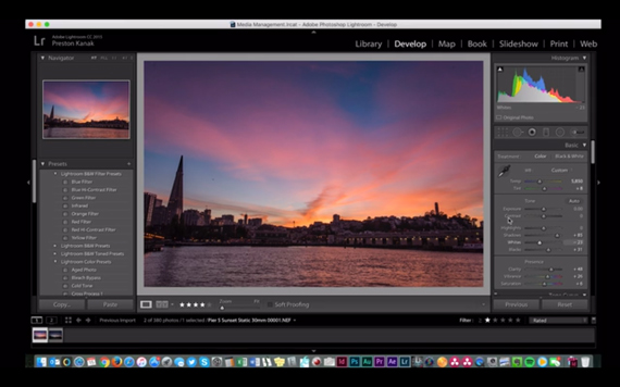 Now it's time to balance out your images using Lightroom