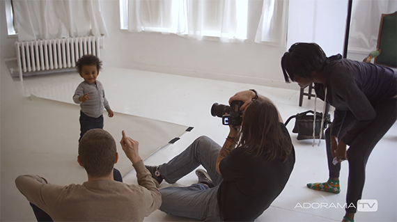 photographing toddlers in a studio