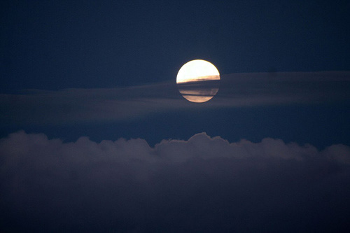 moon with clouds