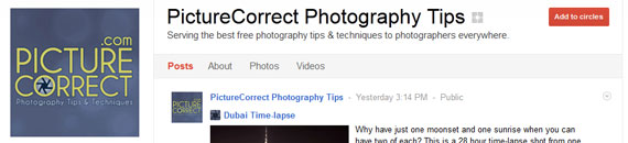 PictureCorrect Photography Tips: Now on Google Plus!