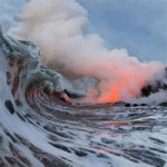 Interesting Photo of the Day: Possibly the World’s First Image of Ocean Wave Over Lava