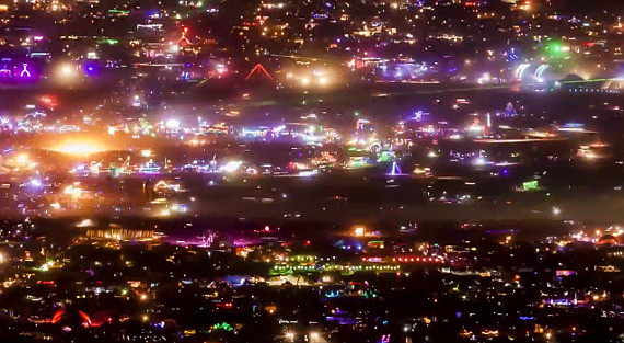 burning man timelapse 2013 colors lights