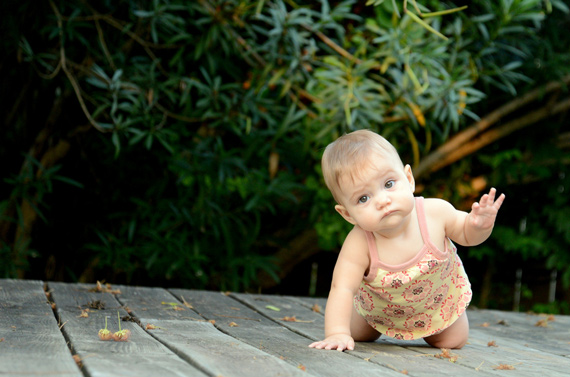 low camera angle baby portrait