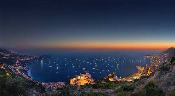 Interesting Photo of the Day: Monaco Sunset Over the Grand Prix