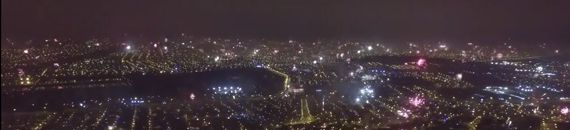 Drone Captures Stunning New Year’s Fireworks from Above