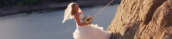 A Wedding Photo Shoot on the Side of a Cliff?