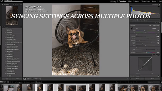 lightroom synchronize settings