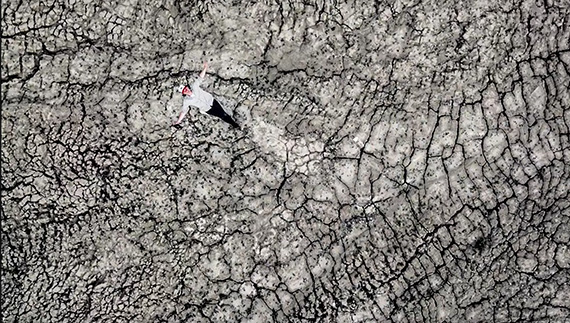 aerial drone selfie