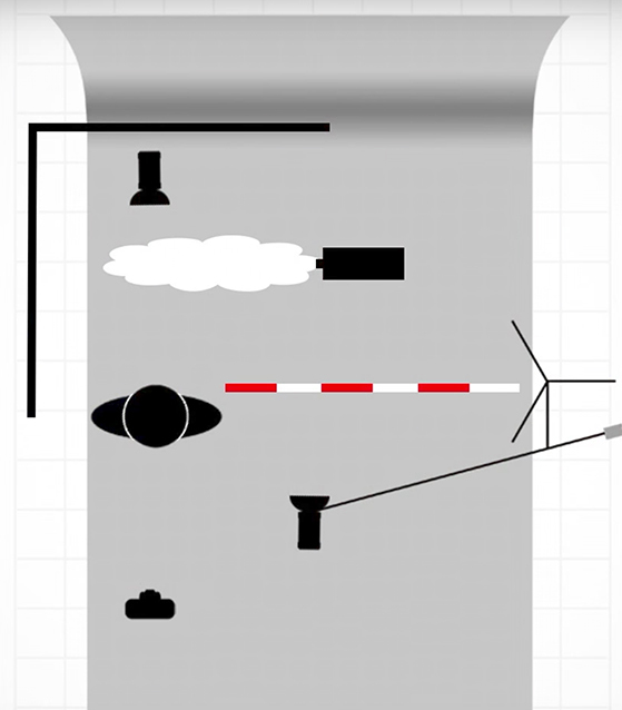 lighting diagram for circus photoshoot