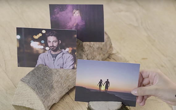 rustic photo stand