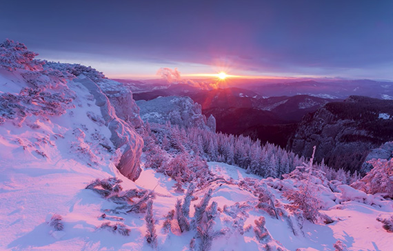 dramatic winter landscape