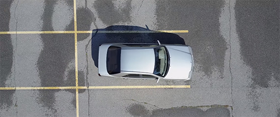 car photography with a drone