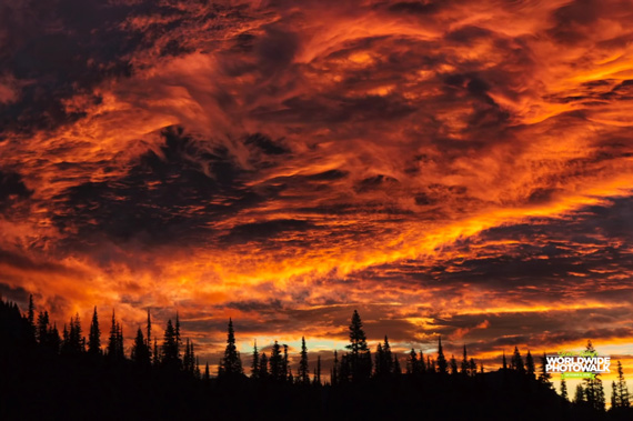 interesting sky during sunset