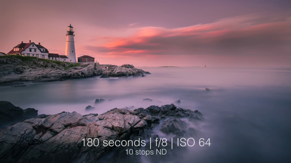 long exposure photograph of a light house