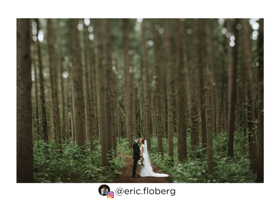 wedding photo with tilt shift effect