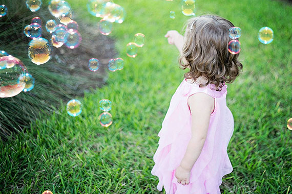 bubbles children's portrait