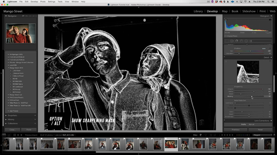 sharpening mask in Lightroom