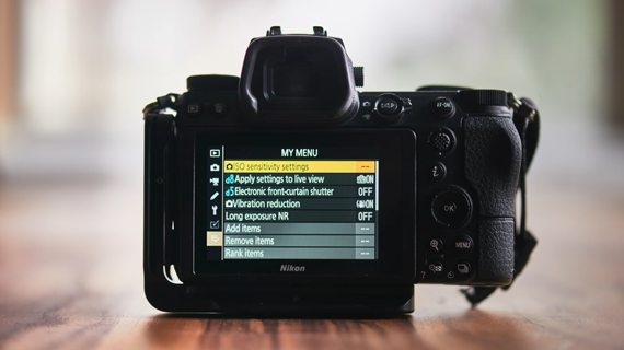 custom menu settings in Nikon camera