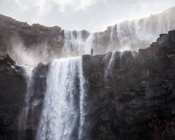 waterfall image on a bad weather